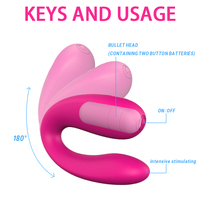 24/7 Support Großhandel Erwachsenen U-förmiger Tragbarer Vibrator für Paare - Erregendes Sexspielzeug für Frauen Rosa Liebes-Ei Frauen-Vibrator