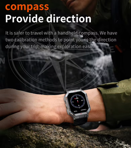 Montre connectée GPS KR92 pour sports <span class=keywords><strong>de</strong></span> plein air, écran HD <span class=keywords><strong>de</strong></span> 2,01 pouces, lampe <span class=keywords><strong>de</strong></span> poche, appels Bluetooth, montres <span class=keywords><strong>de</strong></span> sport - Product Image 5