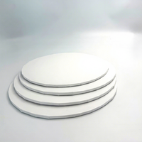 Cercle jetable bon marché blanc or argent 6 "8" base en carton tambour à gâteau pour gâteau d'anniversaire