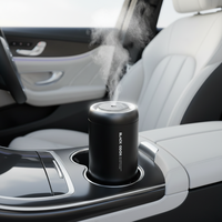 Diffuseur d'arômes pour voiture de luxe BLACK ODOR, parfum Black Oud Rose, aromathérapie, parfum de poire, diffuseur de parfum en métal, lumière ambiante, alimenté par USB, 5