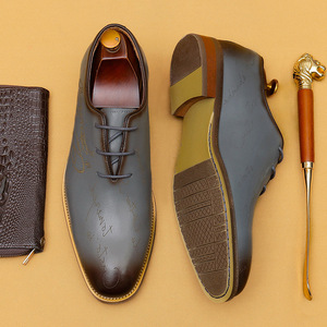 Zapatos Oxford de Vestir para Hombre, de Cuero Genuino Blanco, con Punta Puntiaguda, con Cordones, Transpirables, para Oficina y Carrera Profesional, con Logotipo Grabado en la Parte Superior - Product Image 3