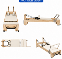 Set Reformer Pilates Profesional Seimbang, Mesin Pilates Kayu, Kursi, Peralatan Kebugaran Yoga untuk Latihan di Rumah