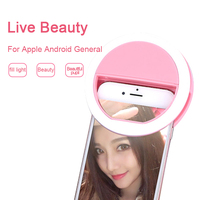 Prix de gros Selfie Lampe Mobile Lentille de Téléphone Portable D'anneau de Flash Lumineuses Anneau Clip Lumière Selfie A MENÉ LA Lumière