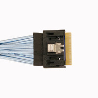 Câbles de stockage de données SlimSAS SFF-8654 74pin 8i Series MICO Cable Straight to Straight Support SAS 4.0 24G et PCIe Gen 4.0 signal