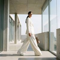Pantalons larges blancs sur mesure pour femmes grandes tailles, pantalons amples, pantalons personnalisables OEM, extra longs