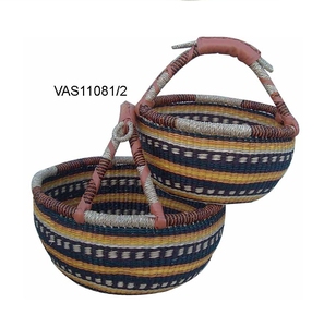 Wholesale Handwoven Seagrass <b>Rectangle</b> Modern Bolga <b>Baskets</b> Colorful Eco-Friendly Multifunctional <b>Storage</b> VIET ANH SEDGE VN - Product Image 1