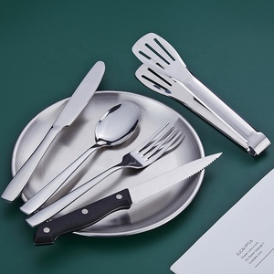 2 người thép không gỉ gương đánh bóng đồ dùng dã ngoại đặt với tấm muỗng dao nĩa cắm trại ngoài trời đồ ăn - Product Image 4