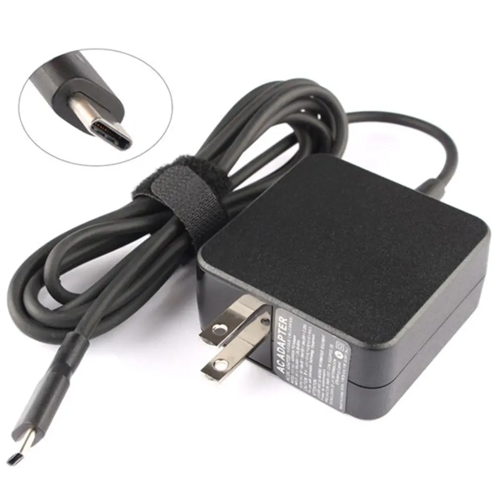 5V 20V 3.25A Self Adjust Output Mobile Phone Laptop Charger Power Adapter 65W 15V 3A 45W 5ft Fast Charging Cable Type C Charger