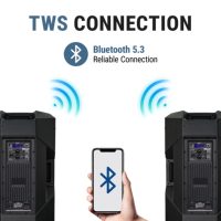 Altavoces Autoamplificados Accuracy Pro Audio CBZ15TD3 de 500W RMS, Altavoz Activo de Plástico de 15 Pulgadas