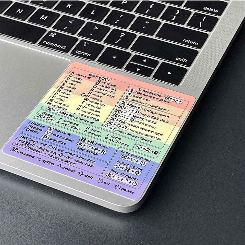 Guía de teclado vinilo Color autoadhesivo teclado de computadora atajos etiqueta adhesiva
