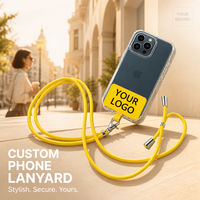 Long cordon personnalisé couleur patch transparent cadeau promotionnel réglable LOGO personnalisé téléphone bandoulière collier téléphone portable sangle lanière