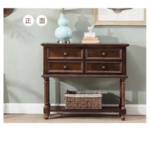 Home Furniture Shabby Chic Sideboard Vintage/wood <strong>Storage</strong> <strong>Console</strong> <strong>Table</strong> Brown for Living Room - Product Image 3