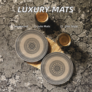 Juego de Manteles Individuales de Lujo para Bodas, Modernos, de Yute, para Desayuno y Cocina, Resistentes al Calor y Elegantes - Product Image 2