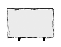 Cadre photo en ardoise vierge par sublimation, plaque photo rectangulaire personnalisée en pierre avec transfert de chaleur et support de présentation
