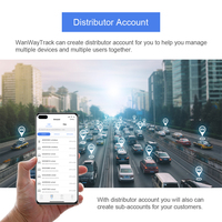Frais mensuels Wanwaytrack système de suivi portable des véhicules 3G 4G GPS Tracker voitures camions 12 mois automobile sans importation