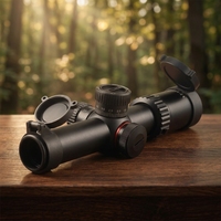 Teleskop optik pabrik 1.2-6x24IR pencahayaan hijau merah berburu SFP jangkauan jauh tabung utama 30mm