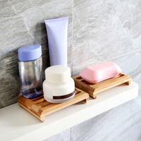 Porte-savon en bambou durable imperméable et de luxe 100% naturel élégant pour salle de bain ou cuisine