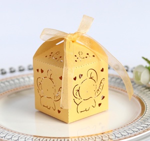Kemasan Kertas Lipat Kertas Grosir Kotak Hadiah Kue Karton Bayi Pink Bawah Persegi untuk Pesta Ulang Tahun - Product Image 6