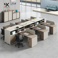 Table de finances en bois moderne simple meubles combinaison de chaise de bureau 2/3/4/6 porte-carte d'écran de Position artificielle