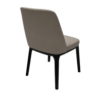 Chaise de restaurant pour projet hôtelier, en cuir PU gris clair, pour café, hôtel, bistrot, usage commercial
