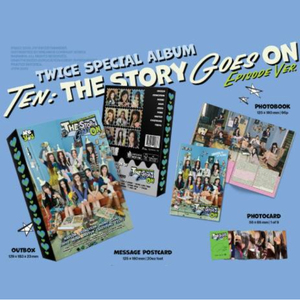 KPOP TWICE SPECIAL ALBUM TEN the Story Goes on EPISODE Ver. CD Coleccionable Oficial, Regalo del Grupo Femenino Coreano - Product Image 2