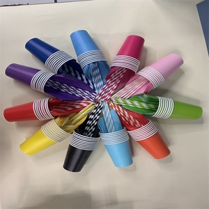 Platos y Vasos de Papel de Color Liso, Vajilla Desechable, Artículos para Fiestas de Cumpleaños - Product Image 4