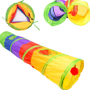 Bán Buôn Sinh Thái Thân Thiện Chuột Hình Dạng Quả Bóng Hình Dạng Kitten Tình Yêu Mới Mèo Đồ Chơi 21 Bộ Tương Tác Đầy Màu Sắc Có Thể Gập Lại Đường Hầm Vật Nuôi Mèo Đồ Chơi - Product Image 2