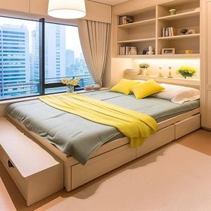 Base de Cama Tatami de <span class=keywords><strong>Madera</strong></span> Maciza Ecológica Hecha a Medida, Plataforma Duradera de Perfil Bajo para Decoración Zen - Product Image 1