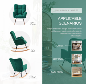 <span class=keywords><strong>Sillón</strong></span> Mecedora Moderno, Superventas de Fábrica, Tapizado en Tela, con Respaldo Alto, Reposabrazos y Funda Extraíble - Product Image 6
