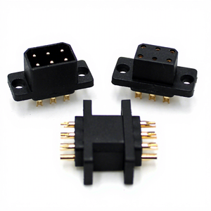 Connettore ibrido HCD JY6P a 6 pin per montaggio su pannello, 5A, per batterie di accumulo energetico, maschio/femmina, accessorio in rame nero - Product Image 1