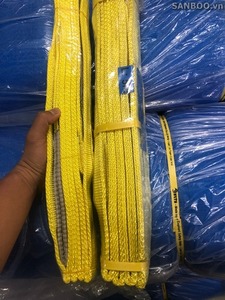 Correa de tejido de poliéster con patrón plano amarillo de 7,5 cm al por mayor correas de elevación reforzadas eslinga resistente al sol y a la lluvia garantía de 1 año - Product Image 3