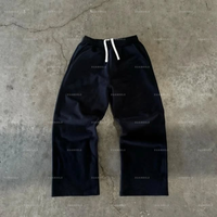 Ensemble de jogging à capuche vierge 100% coton surdimensionné Boxy Zip up ensembles de sweats à capuche courts hommes logo personnalisé ensemble de pantalons de survêtement et de sweat à capuche graphiques