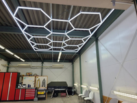 Lampe d'atelier de voiture en nid d'abeille Design géométrique DIY High Lightness Hexagonal Garage Work Light Hexagon Led Light