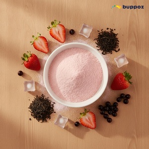 Poudre de thé au lait à la fraise, sac de 1 kg, Halal, HACCP, pour les boutiques de thé au lait et de bubble tea, qualité supérieure - Product Image 4