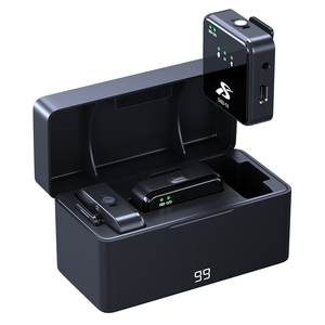 BT5.0 DPS Reducción de ruido 2,4G Transmisor dual Trabajo 18H Batería Solapa Micrófono de estudio inalámbrico Micrófono Lavalier para enseñanza - Product Image 1