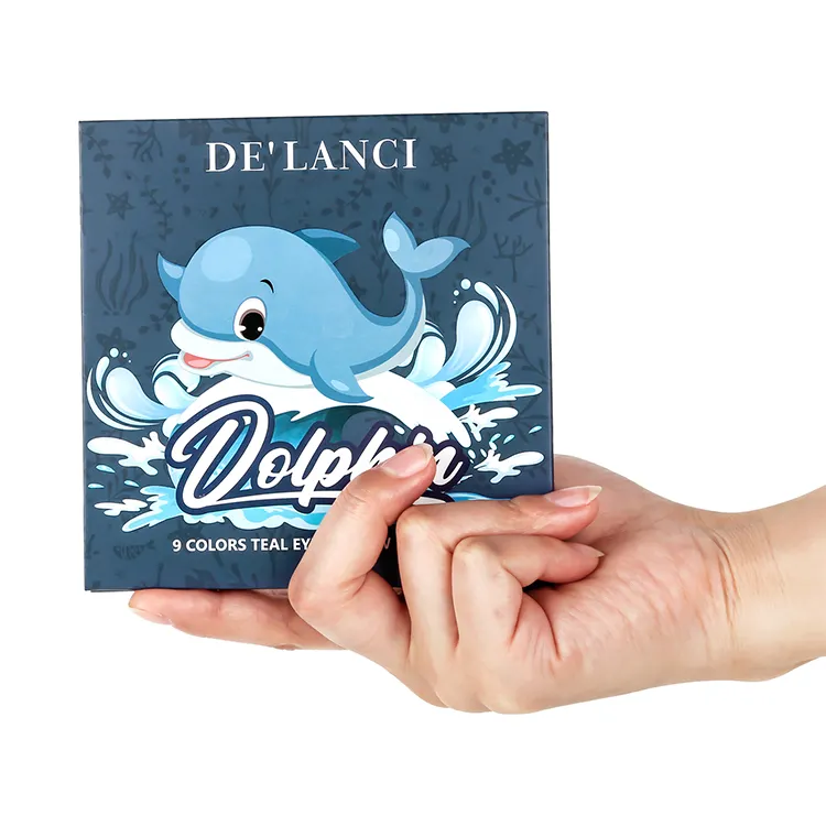 DELANCI Blue Ocean Series Make-up Lidschatten-Palette Hoch pigmentierte 9-Farben-Delphin-Lidschatten-Palette