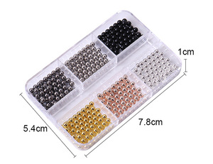 Eyl เม็ดลูกปัดโลหะขนาดเล็กผสมคาเวียร์ผสมโลหะขนาดเล็กลายกุหลาบเงินทองอุปกรณ์ตกแต่งเล็บสำหรับตกแต่งเล็บ - Product Image 6