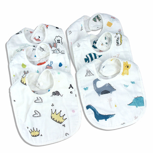 Baberos de Bebé de Gasa 100% Algodón, Suaves, Impermeables, Libres de BPA, con Dibujos Animados y Broches, para Bebés de 0 a 12 <span class=keywords><strong>Meses</strong></span>, Gran Venta - Product Image 1