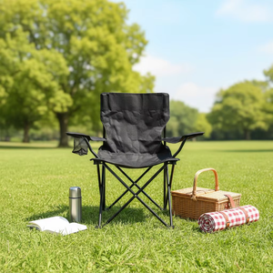 Chaise de plage pliante d'extérieur personnalisée avec logo CCH, chaise de pêche portable, chaise de loisirs - Product Image 4