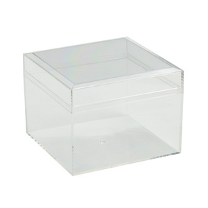 Boîte de rangement carrée transparente en plastique, conteneur transparent épais de qualité alimentaire avec couvercle pour aliments, bonbons, bijoux, étui organisateur de cadeaux - Product Image 2