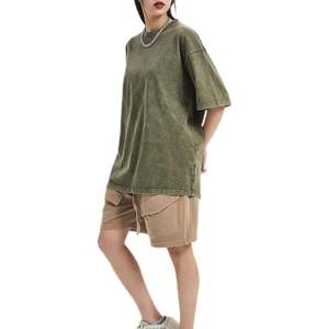 Paquete de 5 Camisetas Extra Grandes de Algodón Grueso para Adultos Unisex, Estilo Vintage, Color Sólido, Casuales, para Hacer Ejercicio - Product Image 2