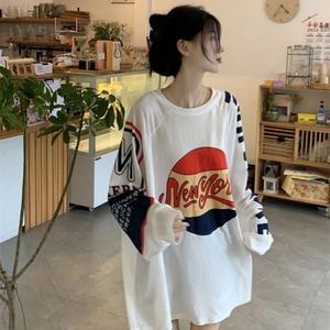 Camiseta Holgada de Manga Larga sin Cuello para Mujer, Estilo Harajuku, Moda Urbana, Verano, Personalizable, Envío Rápido - Product Image 6