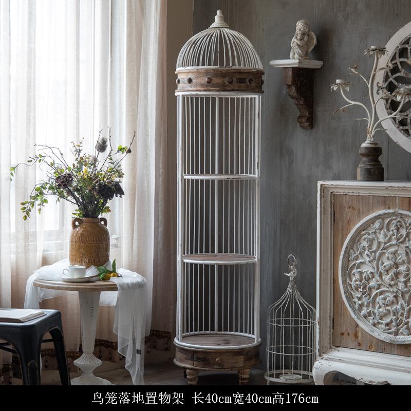 Etagère cage à oiseaux carrée - A092