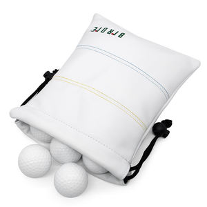 Pochette haut de gamme en cuir pour marqueurs de golf et objets de valeur, avec cordon de serrage et doublure en velours - Product Image 3