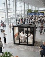 Cabine insonorisée mobile moderne en aluminium avec isolation de 28 dB pour 6 personnes, idéale pour les bureaux, les centres commerciaux, les maisons, les hôtels et les hôpitaux