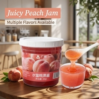 2KG Real Fruit Juicy Peach Jam for Fruit Jam Tea Shop Bubble Tea Smoothie