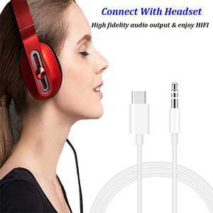 Cavo <span class=keywords><strong>Aux</strong></span> <span class=keywords><strong>USB</strong></span>-<span class=keywords><strong>C</strong></span> a 3,5mm in PVC di Alta Qualità per Proiettori, Altoparlanti e Microfoni <span class=keywords><strong>Samsung</strong></span> (1m, Garanzia 12 Mesi) - Product Image 4