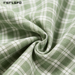 Chemise à carreaux vert sauge pour homme, manches longues, coupe décontractée, surpiqûres apparentes, style vintage preppy old money, surchemise décontractée - Product Image 5