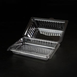 PET super clair BRC ISO muffin gâteau au fromage rectangulaire <span class=keywords><strong>anti</strong></span>-dérapant cookie conteneur inviolable dôme peu profond à clapet - Product Image 2