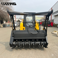 Minipala cingolata LTMG 25HP Diesel con motore Kubota EPA, compatta con trinciatrice forestale per paesaggistica